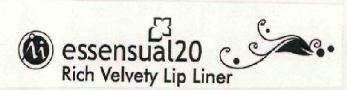 Essensual 20 Rich Velvety Lip Liner (label) Device mark 2537463 Trademark