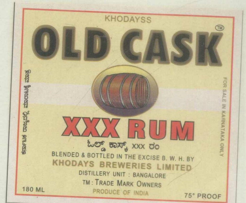 Old Cask Xxx Rum Device mark 945028 Trademark