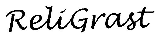 Religrast (special From Of Writting) Device mark 1481366 Trademark
