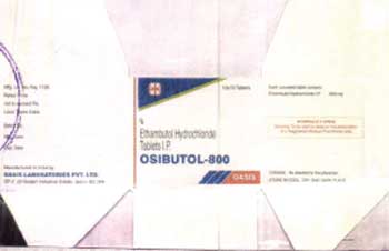 Osibutol-800 ( Label) Device mark 1000628 Trademark
