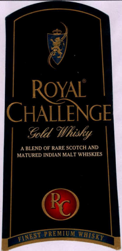 Royal Challenge Gold Whisky (device) Device mark 1809327 Trademark