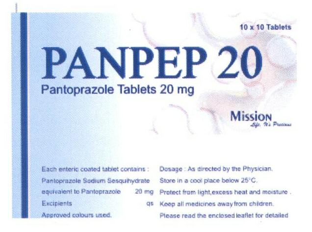Panpep 20 (label) Device mark 1685113 Trademark
