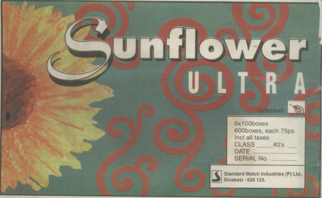 Sunflower Ultra, (sunflower Device) Device mark 857624 Trademark