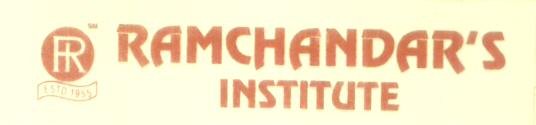 Ramchandar"s Institue (label) Device mark 1628121 Trademark