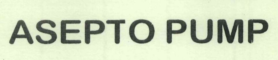 Asepto Pump Device mark 1936460 Trademark