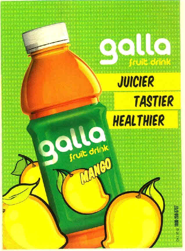 Galla Fruit Drink Juicier Tastier Healthier Device mark 2684323 Trademark