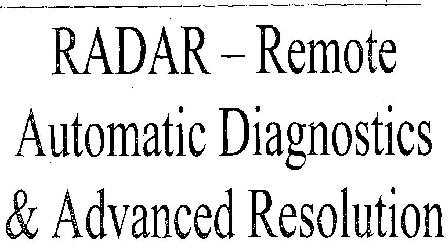 Radar - Remote Automatic Diagnostics & Advanced Resolution Device mark 2494496 Trademark