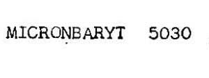 Micronbaryt 5030 Device mark 707249 Trademark