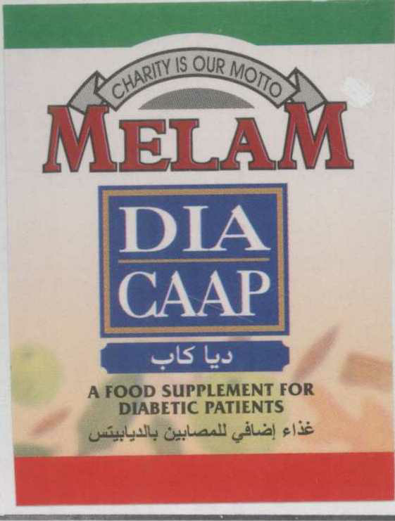 Melam (device In Blue Square Dia Caap) Device mark 1095601 Trademark