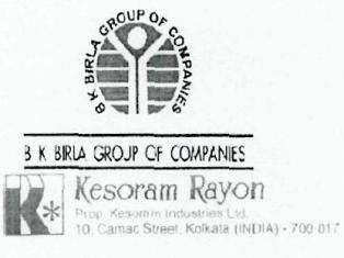 Kesoram Rayon (device Of "kr") Device mark 2438510 Trademark