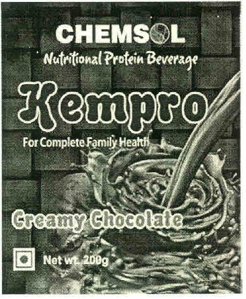 Chemsol Nutritional Protein Beverage, Kempro For Complete Family Health Device mark 2705073 Trademark