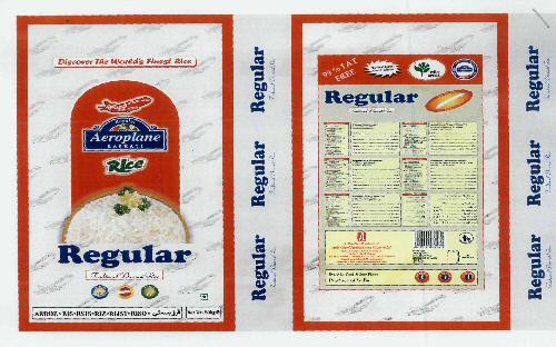 Aeroplane Basmati Rice Regular Device mark 1968747 Trademark