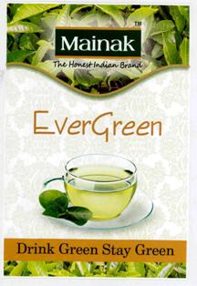 Mainak Evergreen, Device Of Tea Leaves, Cup Containing Liquid Tea & Saucer Device mark 2905191 Trademark
