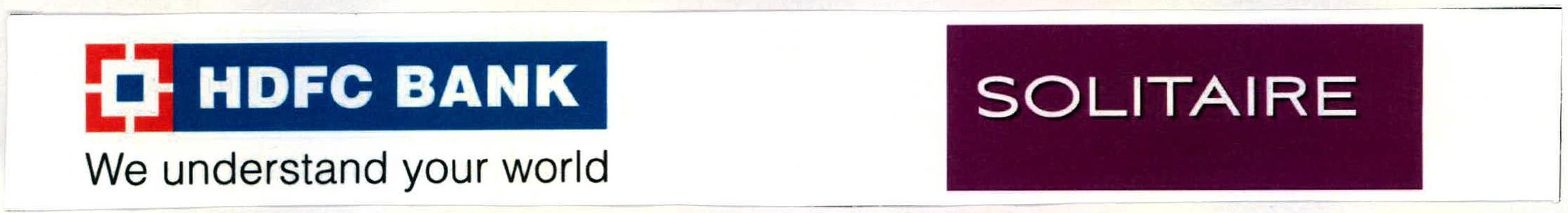 Hdfc Bank We Understand Your World Solitaire Device mark 2258594 Trademark