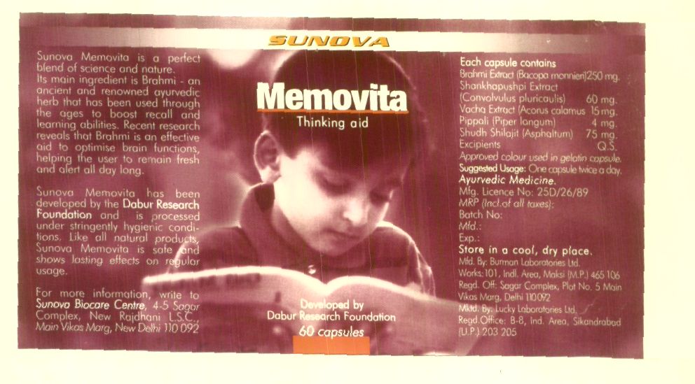 Memovita Tinking Aid Device mark 801124 Trademark