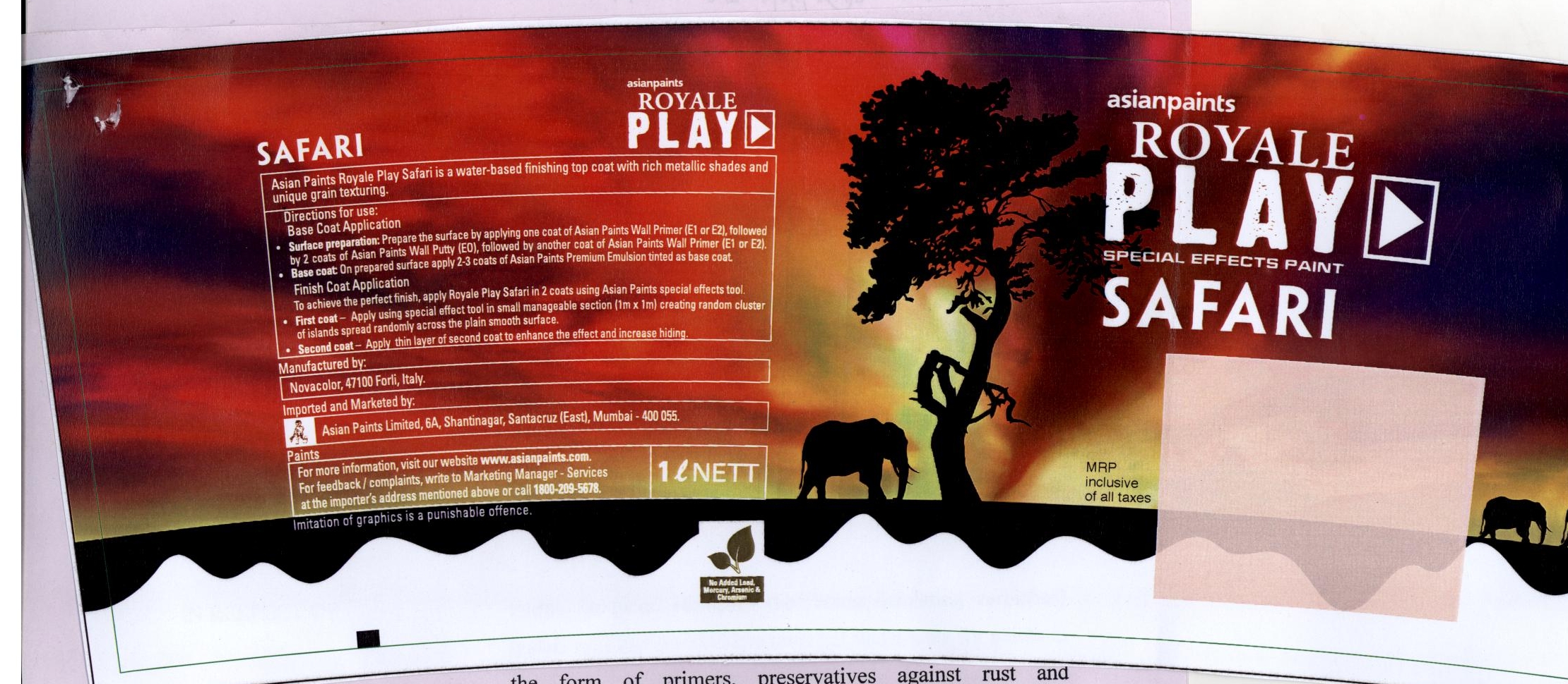 Asian Paints Royale Play Safari Device mark 1841835 Trademark