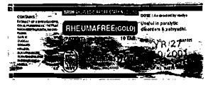Rheumafree (cold) Device mark 1052428 Trademark