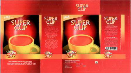 Super Cup Tea City With Device (cup) Device mark 1607560 Trademark