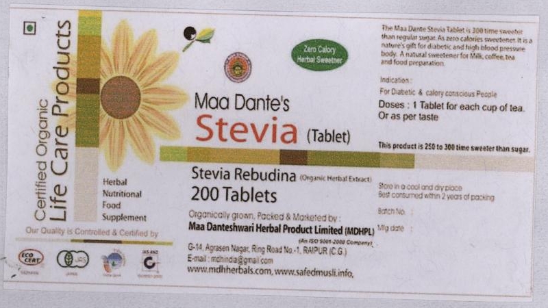 Stevia (label) Device mark 1773921 Trademark