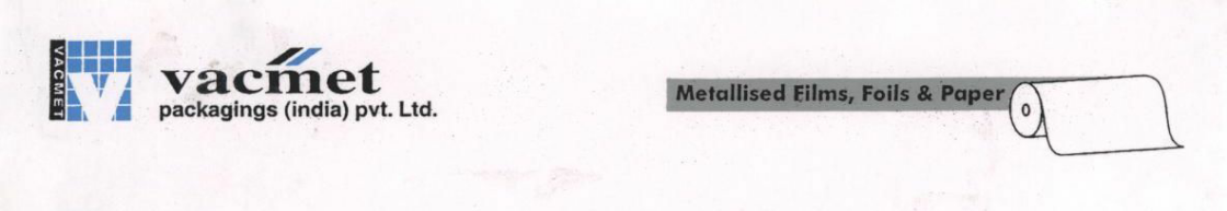 Vacmet Packaging (india) Pvt. Ltd. Device mark 1082022 Trademark