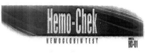 Hemo-chek (with Device) Device mark 1920613 Trademark