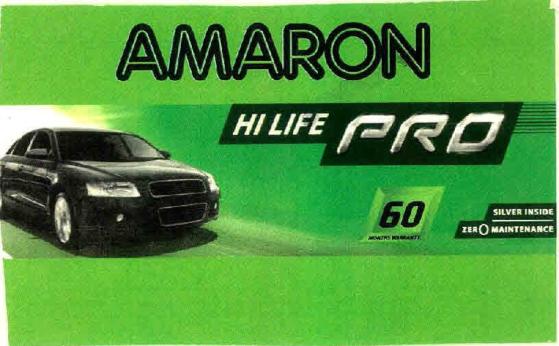 Amaron Hi Life Pro With Device Of Car Device mark 2677220 Trademark