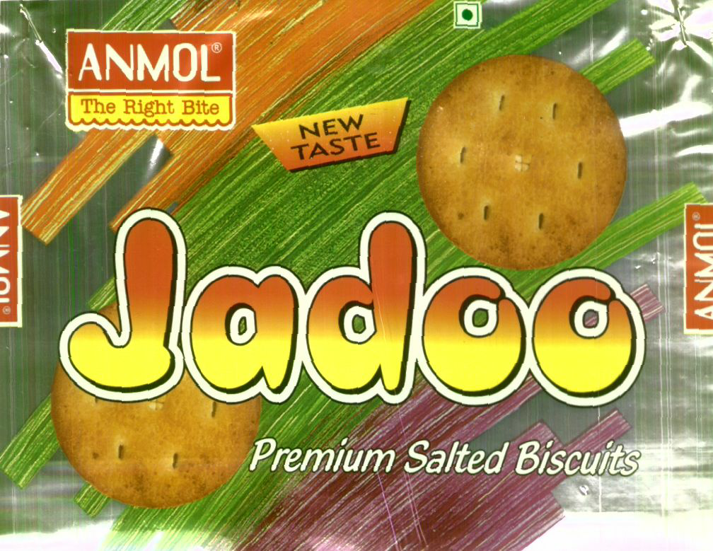 New Taste Jadoo Premium Salted Biscuits ( Label) Device mark 1440523 Trademark