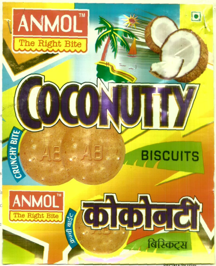 Coconutty Crunchy Bite Biscuits ( Label) Device mark 1440520 Trademark