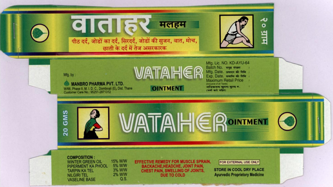 Vataher Ointment (device) Device mark 1802785 Trademark