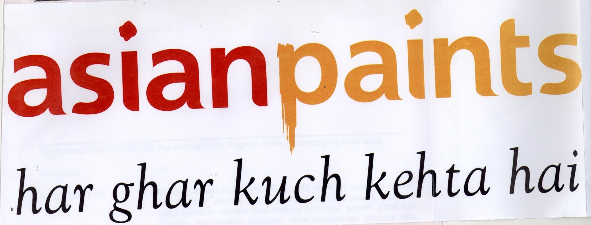 Asian Paints (label) Device mark 1587299 Trademark
