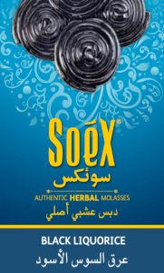 'soex' Herbal Molasses-black Liquorice- Composite Label Device mark 2310391 Trademark