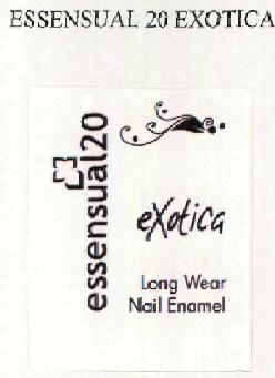 Essensual 20 Exotica (label) Device mark 2537459 Trademark