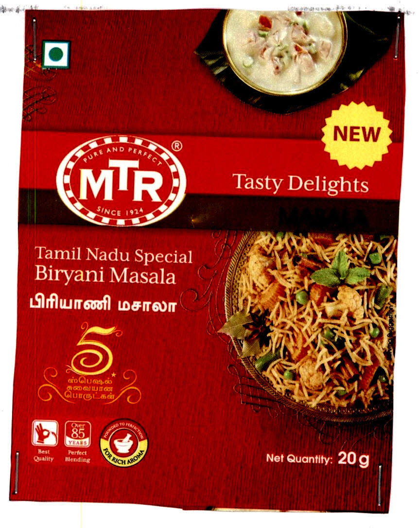 Mtr Tasty Delights Masala Device mark 2834913 Trademark