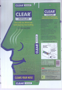Clear Inhaler Device mark 1685575 Trademark