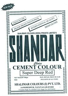 Shandar Choice Cement Colour [super Deep Red] Device mark 660976 Trademark