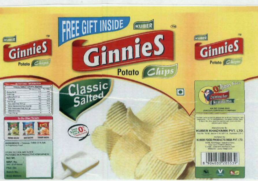 Ginnies Potato Chips With Device Device mark 1957260 Trademark