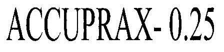 Accuprax-0.25 Device mark 1809064 Trademark