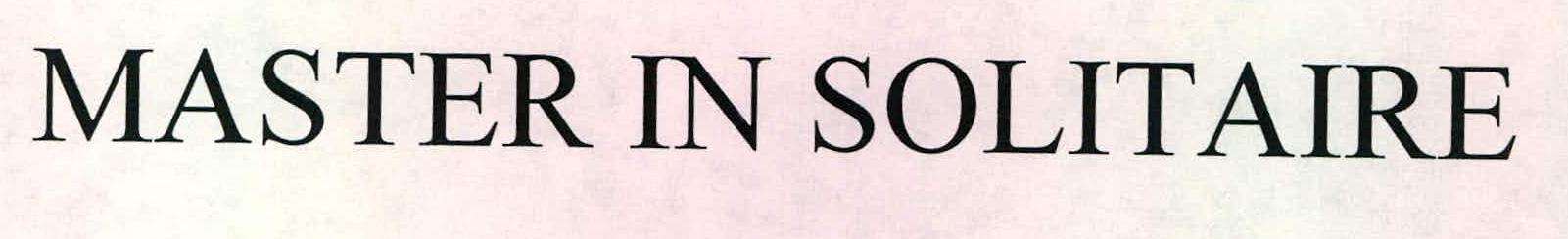Master In Solitaire Device mark 2192820 Trademark