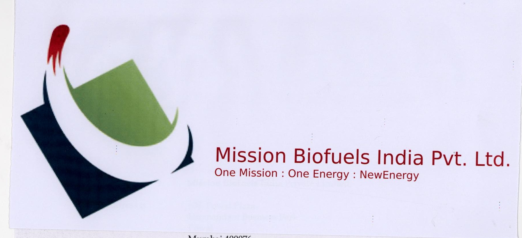 Mission Biofuels India Pvt.ltd ( Label ) Device mark 1781029 Trademark