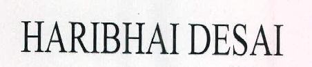 Haribhai Desai Device mark 2411821 Trademark