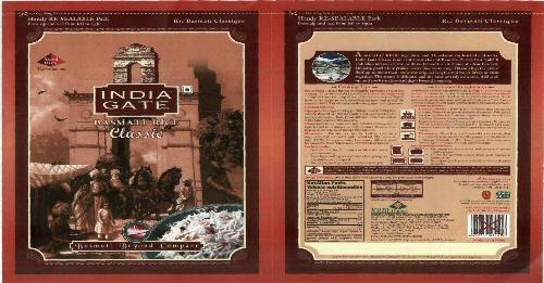 India Gate Basmati Rice Classic (with Device) Device mark 1988919 Trademark