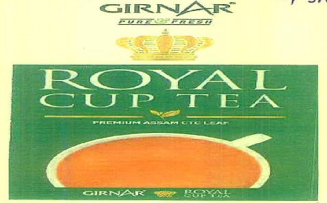 Girnar Pure Fresh Royal Cup Tea Device mark 2876534 Trademark
