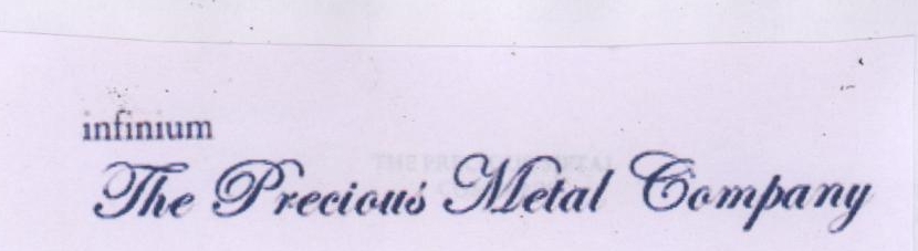 Infinium The Precious Metal Company Device mark 1957487 Trademark