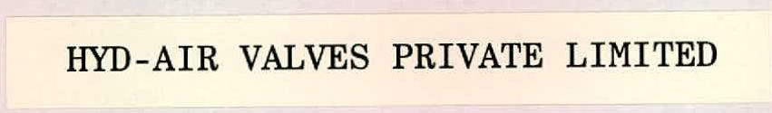 Hyd-air Valves Privated Limited Device mark 1977836 Trademark