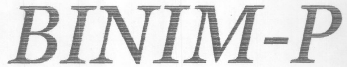 Binim - P (letter Written In Special Form) Device mark 1626827 Trademark