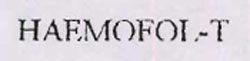 Haemofol - T Device mark 1037112 Trademark