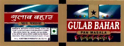 Gulab Bahar Pan Masala With Label Device mark 1445829 Trademark