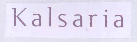 Kalsaria (label) Device mark 1745503 Trademark