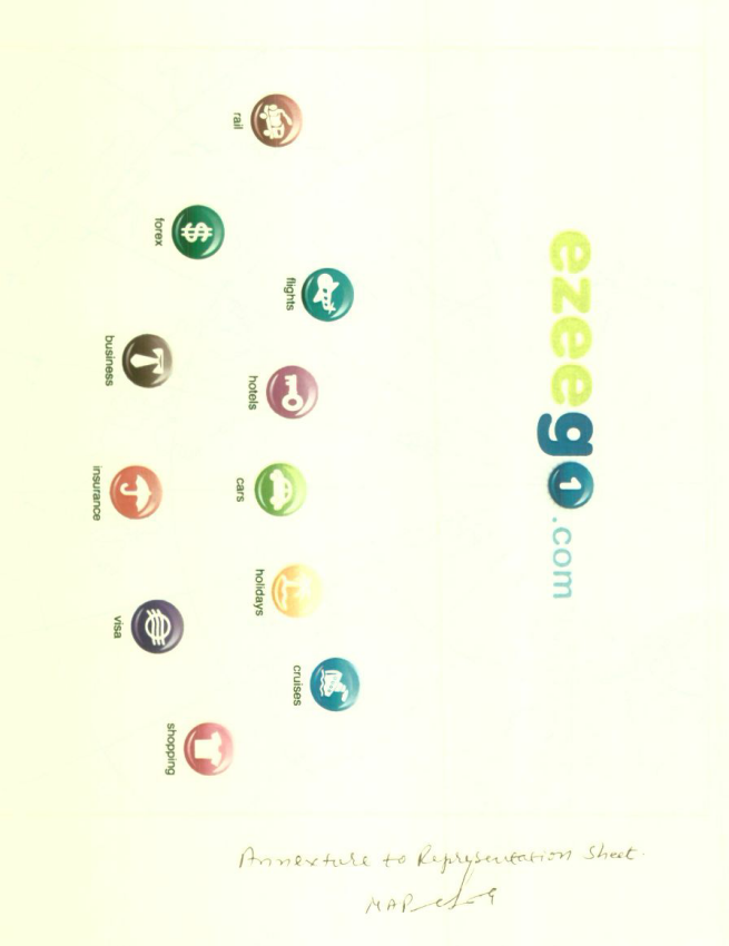 Ezeego.com (label) Device mark 1457968 Trademark
