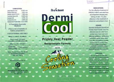 Itch Guard Dermi Cool Device mark 1259199 Trademark